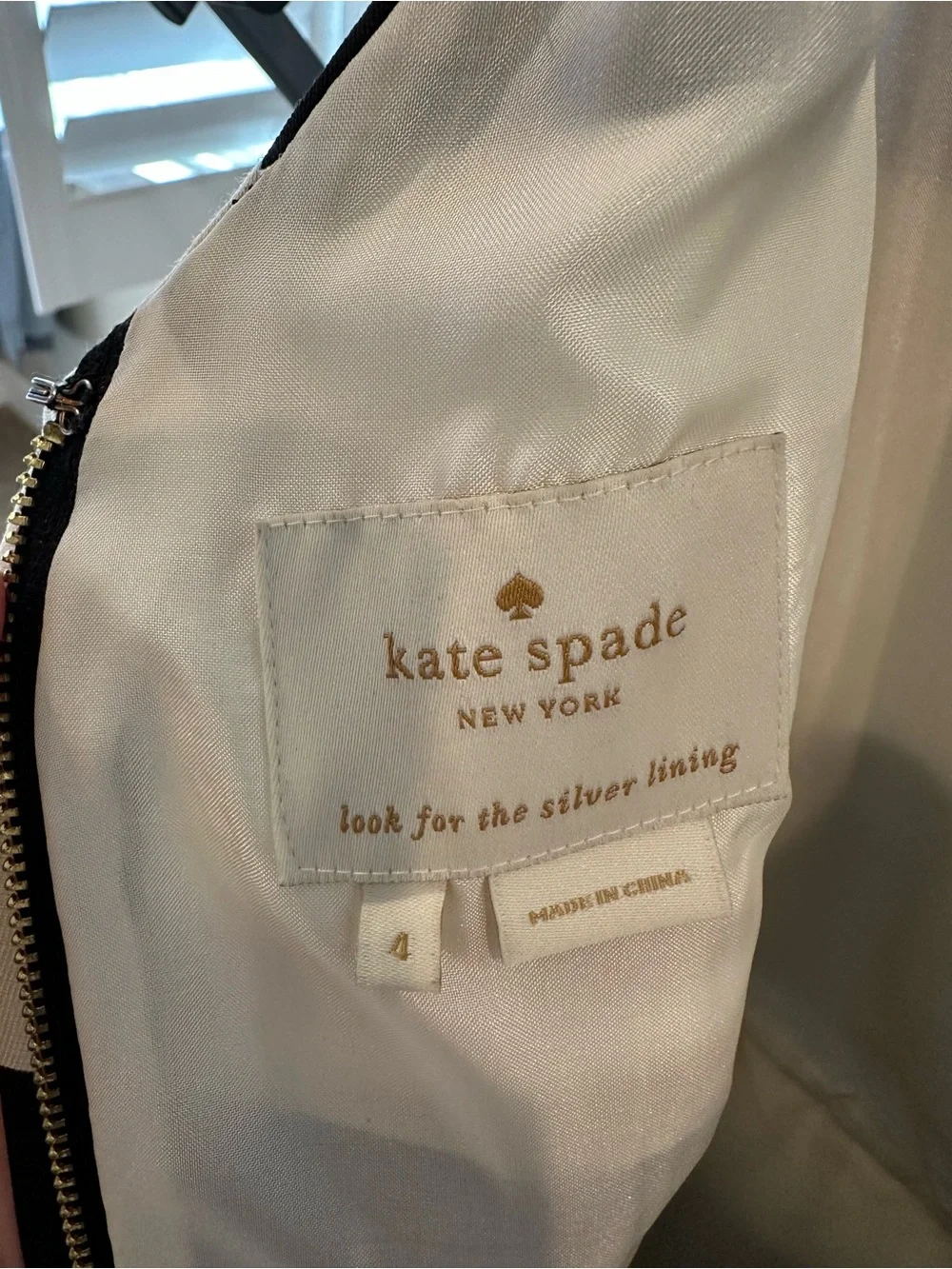 kate spade Black and Cream Striped Sleeveless Fit-and-Flare Dress